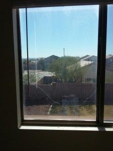 broken dual pane window before